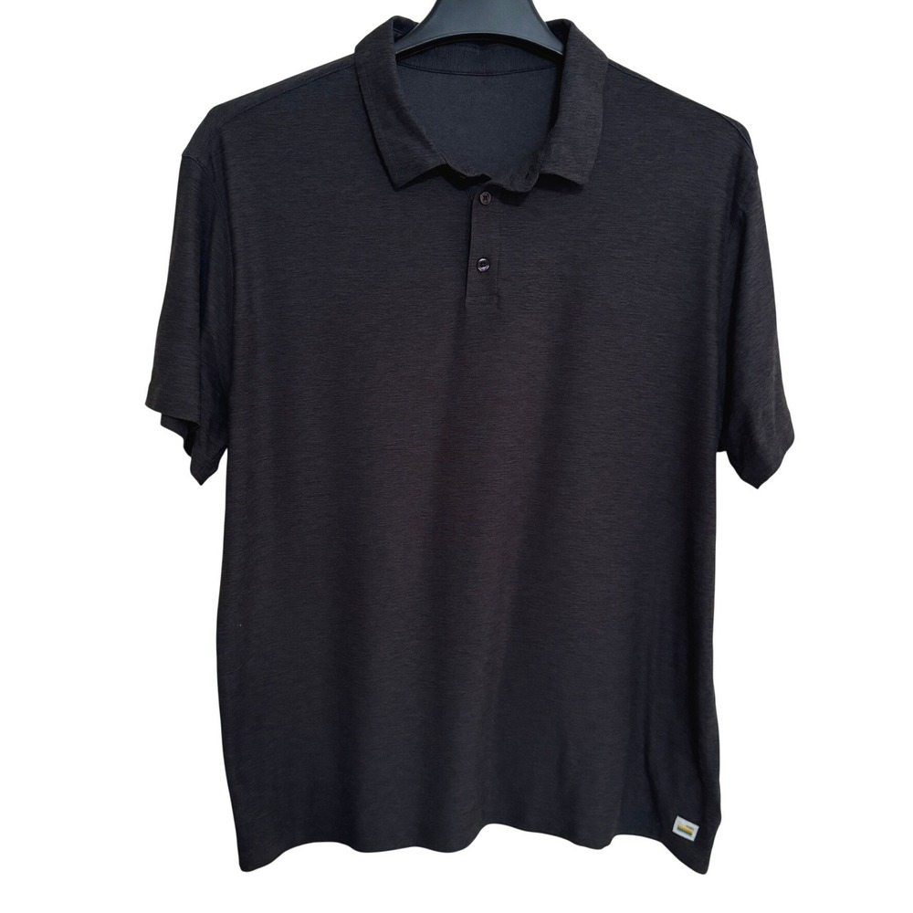 VUORI Performance Polo Shirt Mens XL Casual Golf Gray Logo‎ Short Sleeve V188